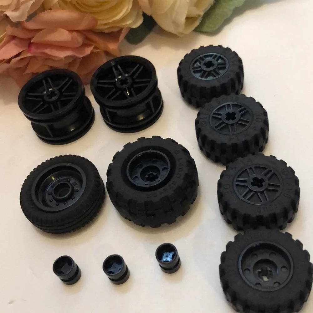 LEGO Tires Large LEGO Wheels LEGO Rubber Tires with gray rims  #9 big LEGO TIRES